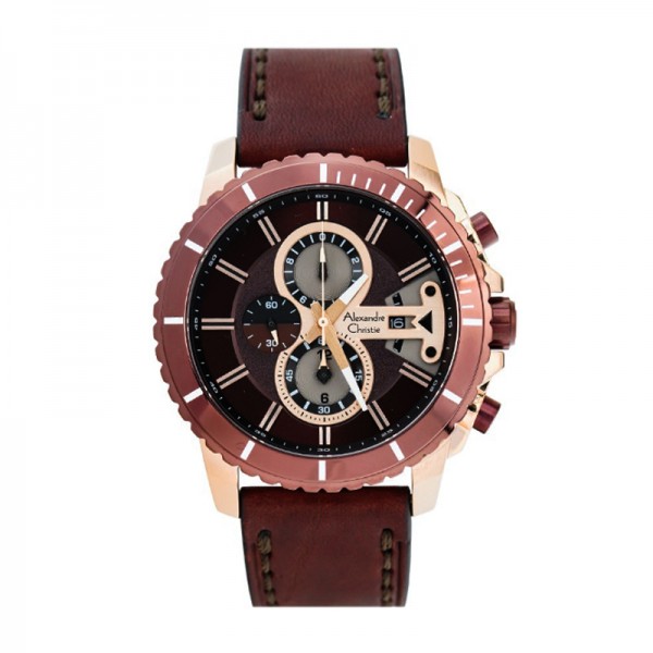 Alexandre Christie AC 6527 Rosegold Full Brown MCLROBO